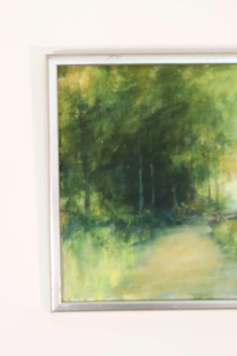 Original Swedish Oil on Canvas – “Forest Path” by U. Hardner – Vintage & Framed – 44 × 36 cm (17.3" × 14.2")