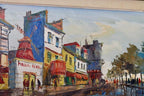 Swedish Oil On Canvas Painting "Moulin Rouge in Paris" by K. ISAKSON --Vintage & Framed