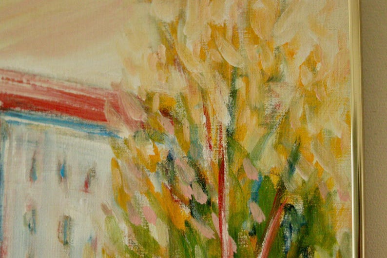 Original Swedish Oil on Canvas "Motif at Polcastro, Campagna Italy" by Gunnar Ingemar Erixon – Vintage & Framed | 66 × 59 cm / 26 × 23.2 in
