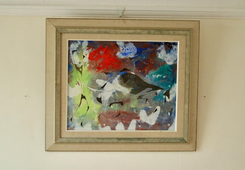 Original Oil Painting "Bullfighting" by Sigfrid Bhamba – Vintage & Framed | 55 × 63 cm / 21.7 × 24.8 in