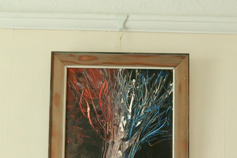 Mid-20th Century Original Oil on Panel – The Tree – Vintage & Framed, 42 x 34 cm / 16.5 x 13.4 in