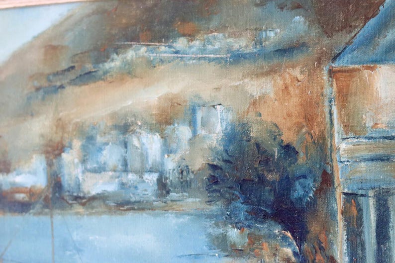 Original Swedish Oil on Canvas – Sea Motif – K. JÖRDAHN (1971) – Vintage & Framed, 37 x 37 cm / 14.6 x 14.6 in