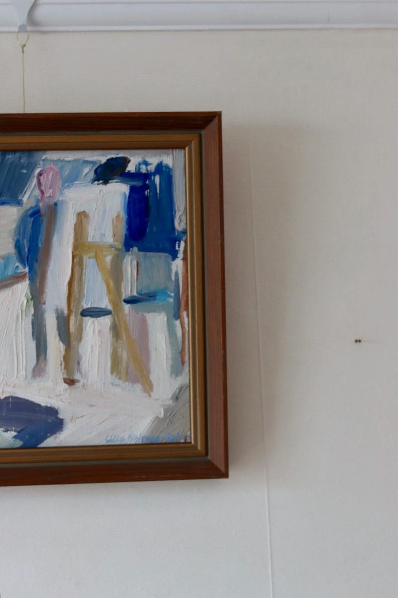 Mid-20th Century Original Swedish Oil on Canvas – Nude Study – ULLA HELLENIUS REIT – Vintage & Framed, 39 x 38 cm / 15.4 x 15 in