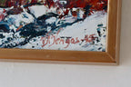 Swedish Oil Painting "Uddevalla 1995" by Veikko Kangas - Vintage, Framed | 36 x 26 cm / 14.2 x 10.2 in