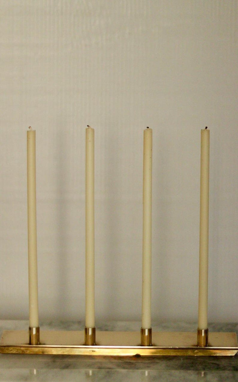 Mid-Century Swedish Brass Candelabra by Pierre Forsell for Skultuna