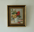 Original Swedish Oil on Panel – “Still Life: Vase of Roses” – Signed & Framed, 40.5 x 34.5 cm (15.9 x 13.6 in)