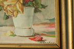 Original Swedish Oil on Panel – “Still Life: Vase of Roses” – Signed & Framed, 40.5 x 34.5 cm (15.9 x 13.6 in)