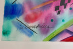 Mixed Media on Panel Painting "Joust" by MARINA LOMAKINA -- Framed