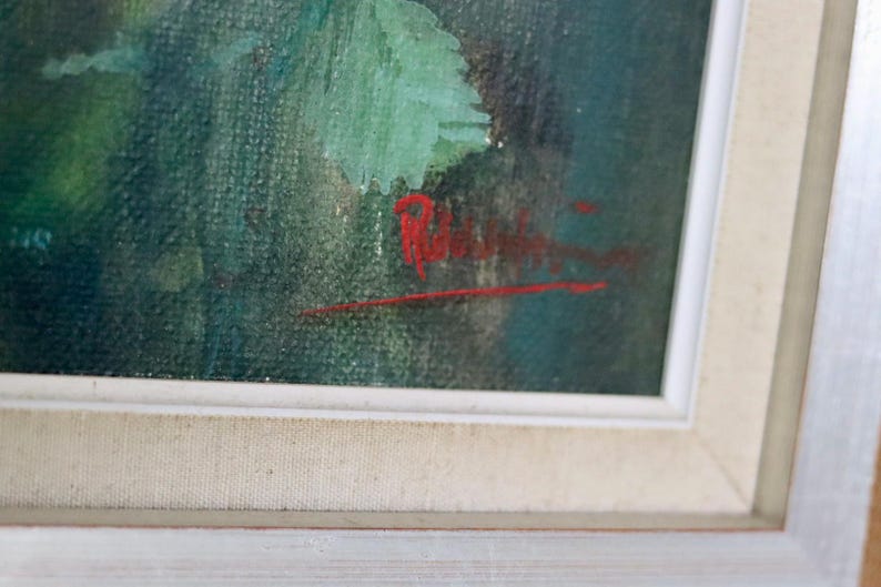 Swedish Mid-Century Oil On Panel Painting" Flower still life, Roses" by RUNE WAHLSTRÖM --Vintage & Framed
