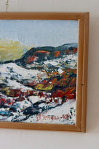 Swedish Oil Painting "Uddevalla 1995" by Veikko Kangas - Vintage, Framed | 36 x 26 cm / 14.2 x 10.2 in