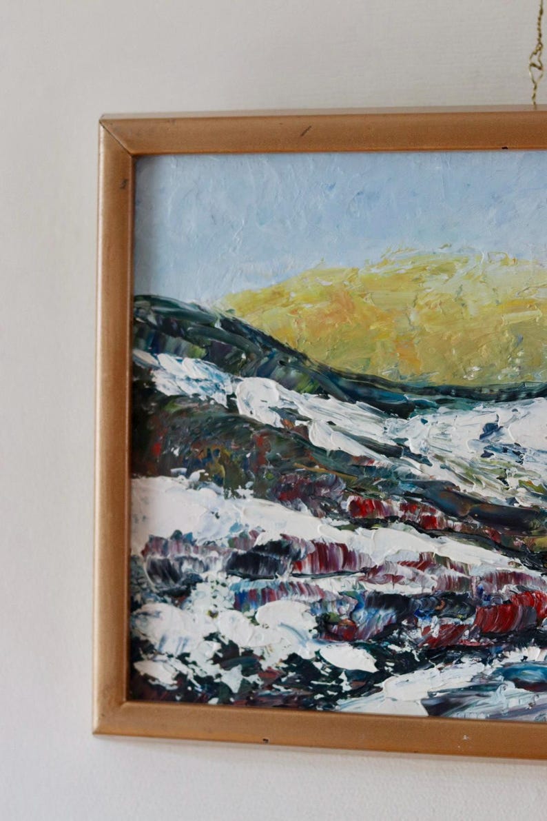Swedish Oil Painting "Uddevalla 1995" by Veikko Kangas - Vintage, Framed | 36 x 26 cm / 14.2 x 10.2 in