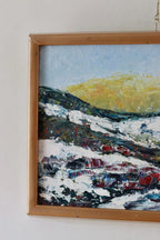 Swedish Oil Painting "Uddevalla 1995" by Veikko Kangas - Vintage, Framed | 36 x 26 cm / 14.2 x 10.2 in
