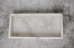 Salvatore – White Natural Marble Tray  | L 30cm W 15cm H 5cm | 2.5kg approx.