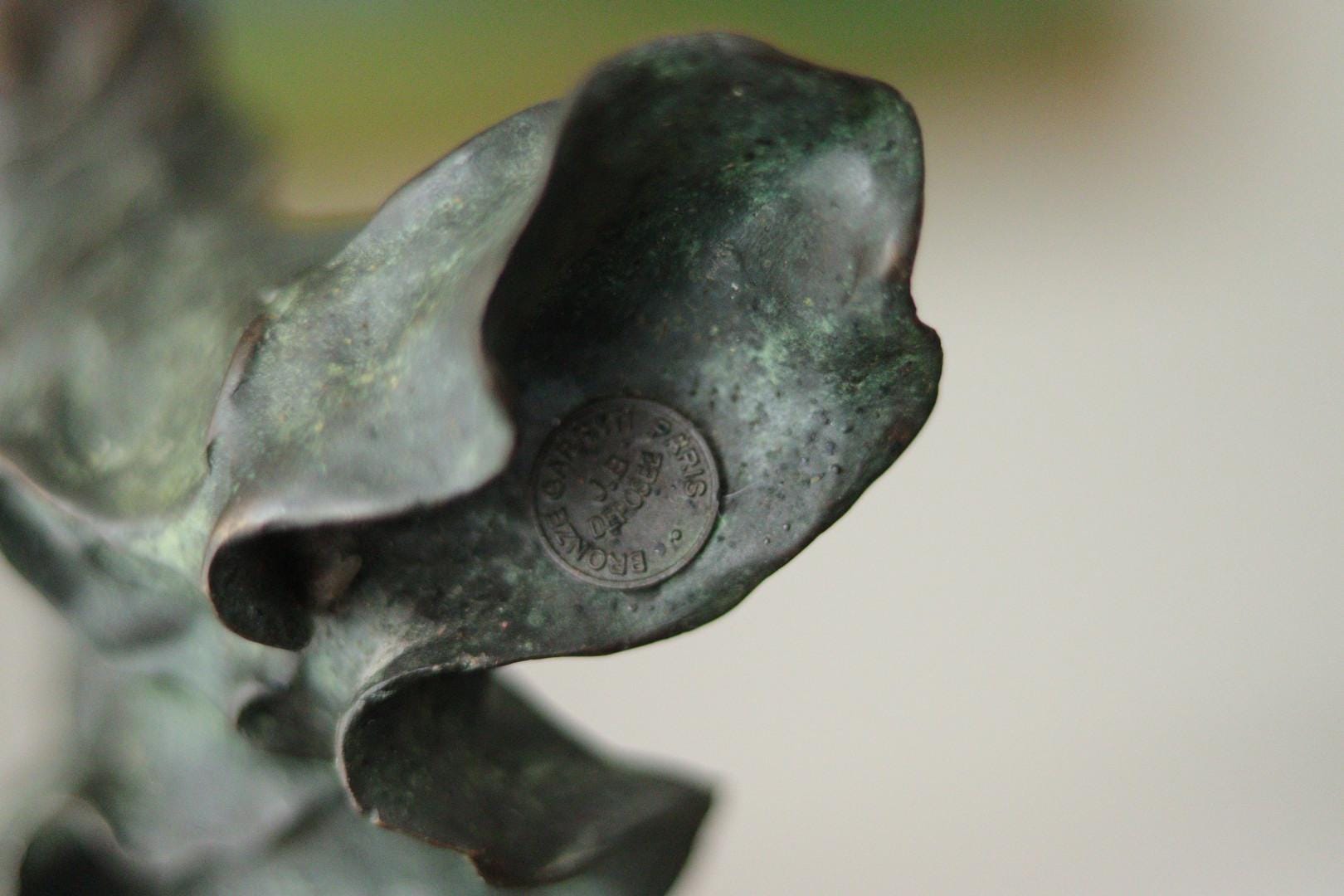 Vintage Bronze Sculpture of Nude Female by JB Deposee, Paris, France