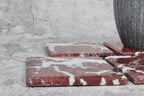 Set of 4 - Madeji Red Square Marble Coasters