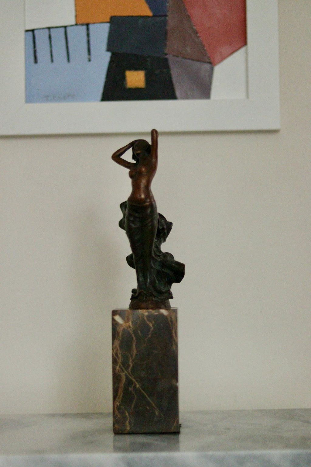 Vintage Bronze Sculpture of Nude Female by JB Deposee, Paris, France