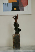 Vintage Bronze Sculpture of Nude Female by JB Deposee, Paris, France