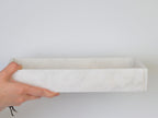 Salvatore – White Natural Marble Tray  | L 30cm W 15cm H 5cm | 2.5kg approx.