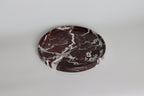 Gabriella – Red Round Marble Tray | W20cm H 2cm