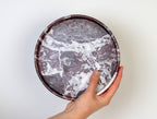 Gabriella – Red Round Marble Tray | W20cm H 2cm