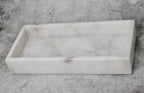 Salvatore – White Natural Marble Tray  | L 30cm W 15cm H 5cm | 2.5kg approx.