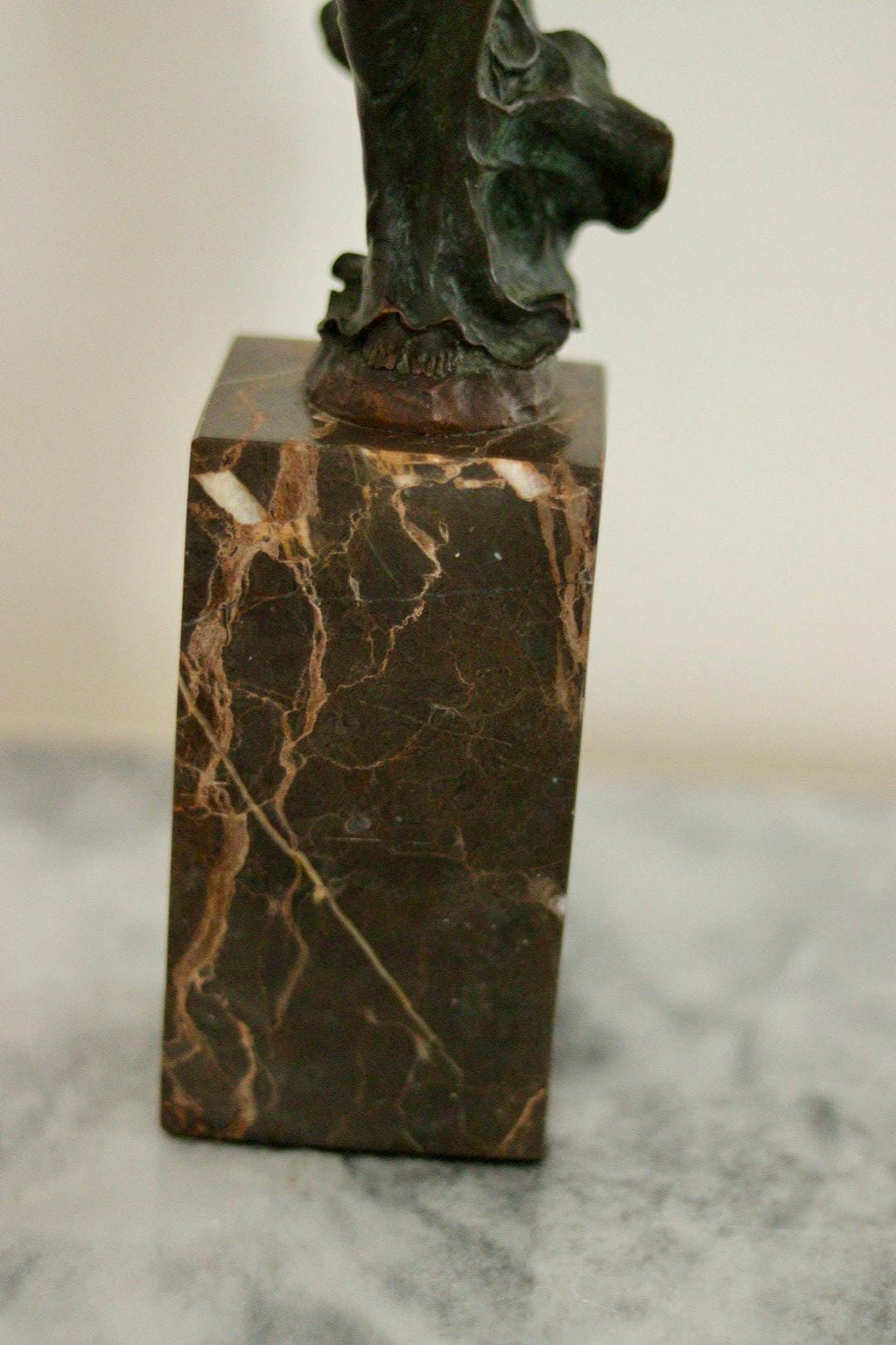 Vintage Bronze Sculpture of Nude Female by JB Deposee, Paris, France