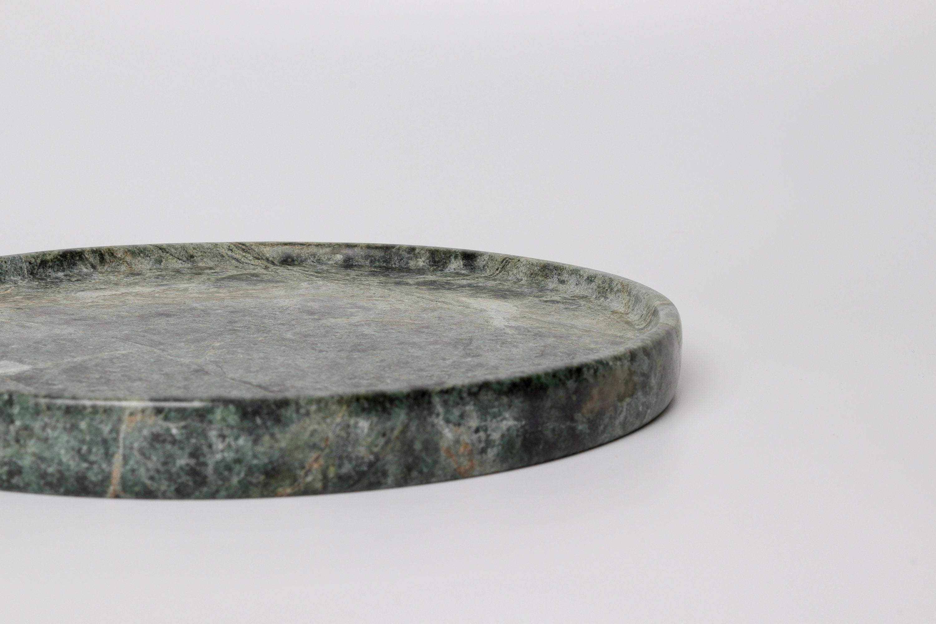 Gabriella – Indian Green Round Marble Tray  | W20cm H 2cm