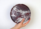 Gabriella – Red Round Marble Tray | W20cm H 2cm