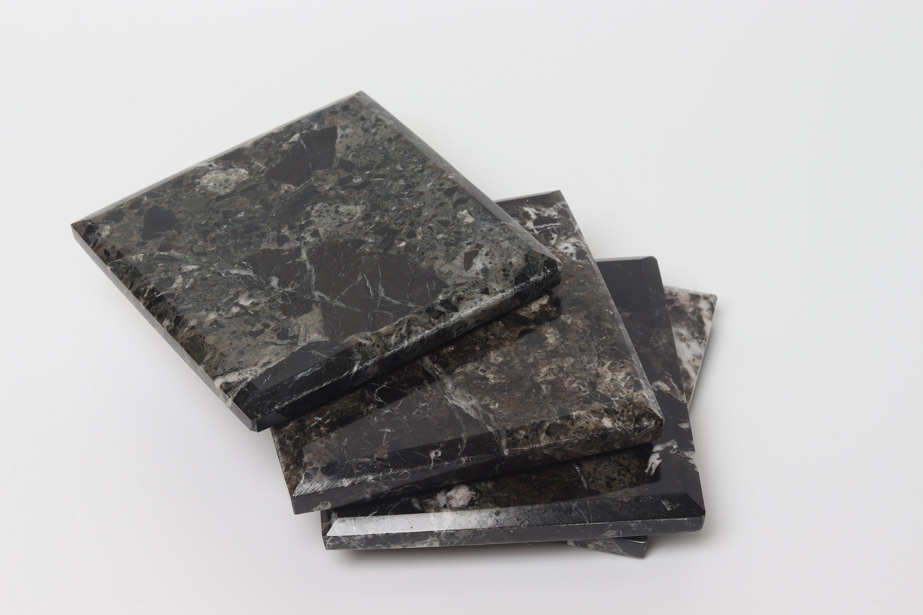 Set of 4 - Madeji Black Marble Coaters