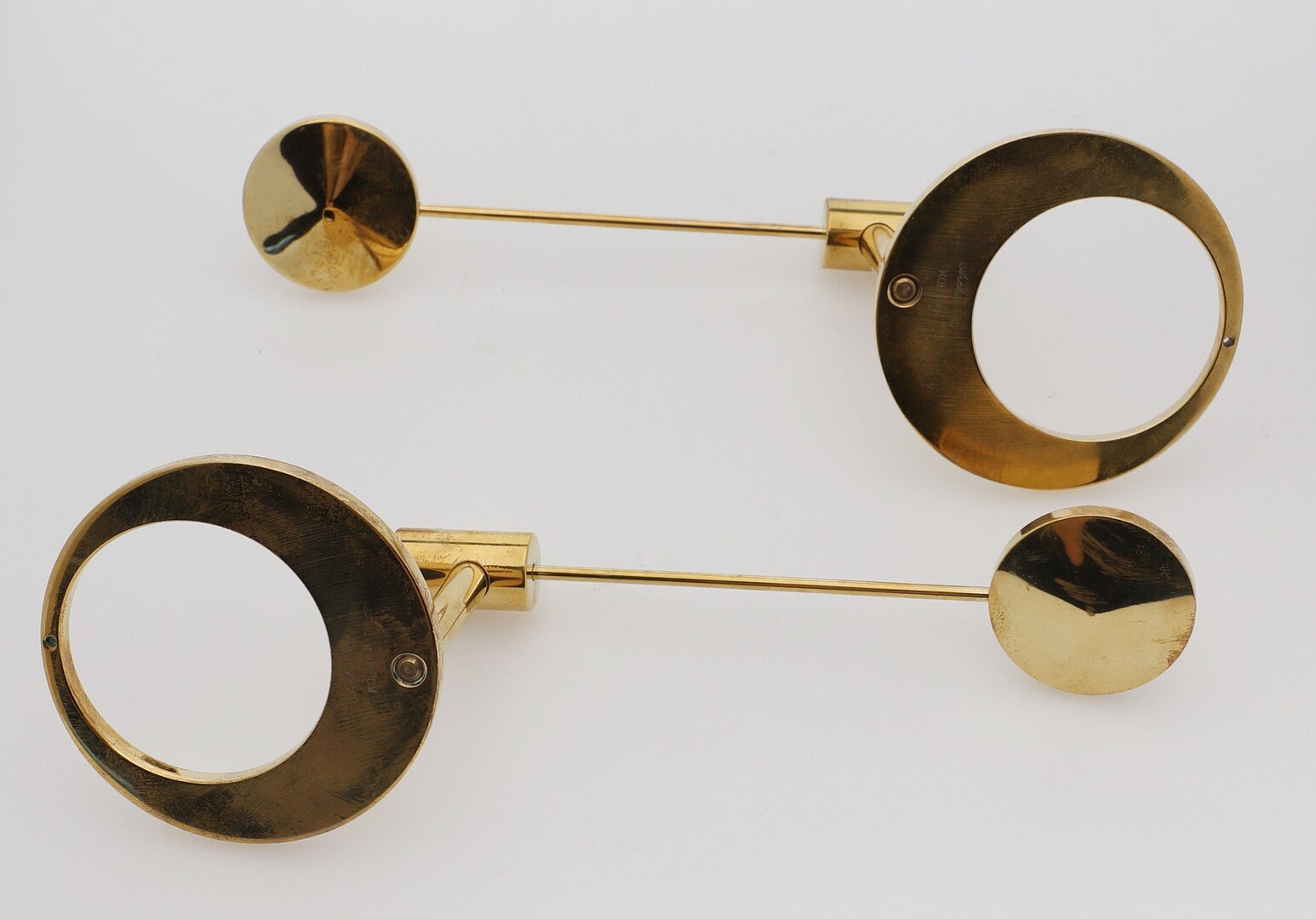 Pair of Vintage Swedish Brass sconces By Arthur Pe, Kolbäck