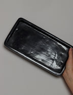 Salvatore – Black Rectangular Thin Marble Tray | L 30cm W 15cm H 2 cm | 1.5kg approx.