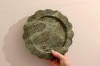Serafina – Indian Green Round scallops Marble Tray  | W20cm H 2cm